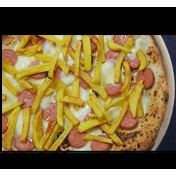 Pizza Wurstel e patatine -...