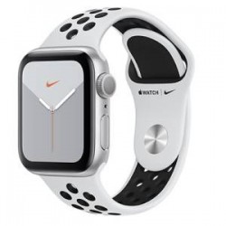 Apple Watch Nike Serie 5 GPS, 44mm Silver Aluminium Case with Pure Platinum/Black Nike Sport Band UE