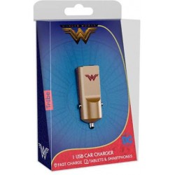 Tribe Caricabatterie da Auto USB Fast Charge 2.4A Wonder Woman